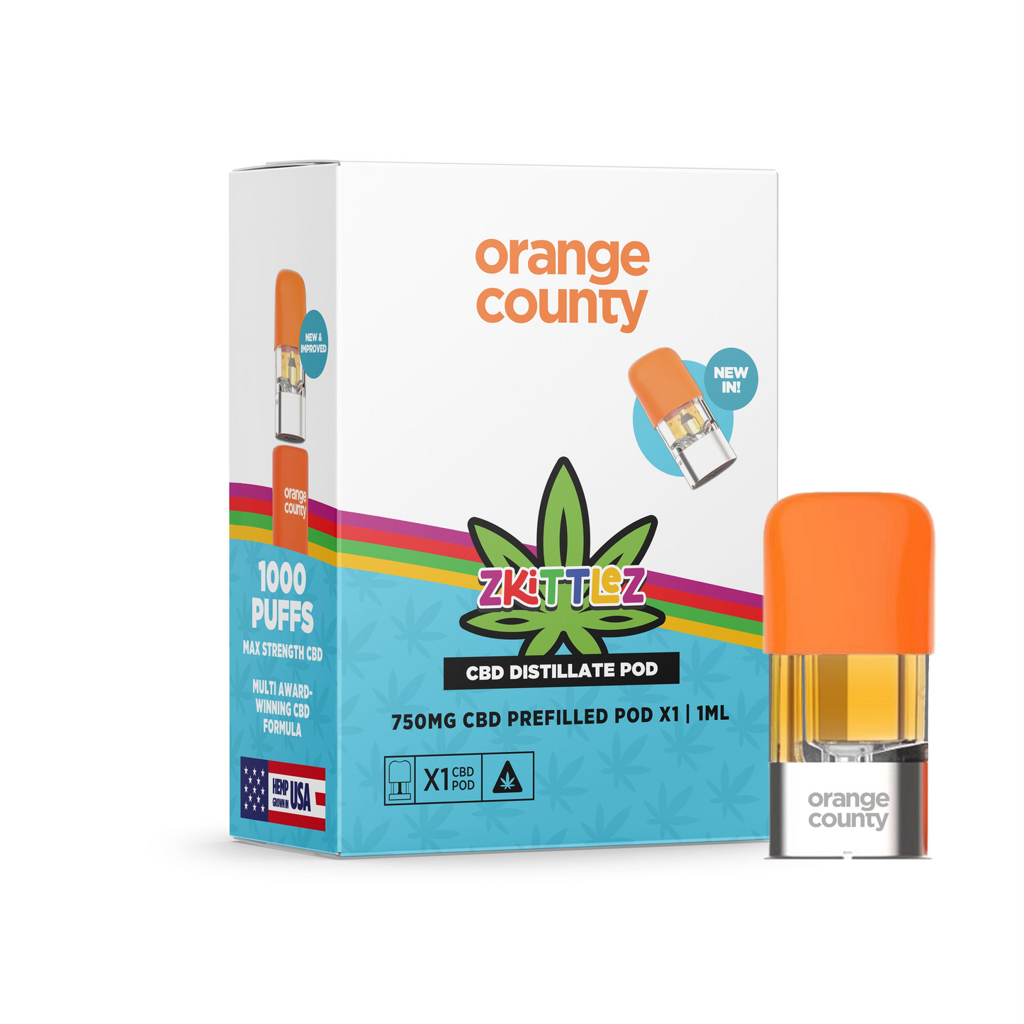 Orange County CBD Cali Range 750mg Pre-Filled Replacement Pods