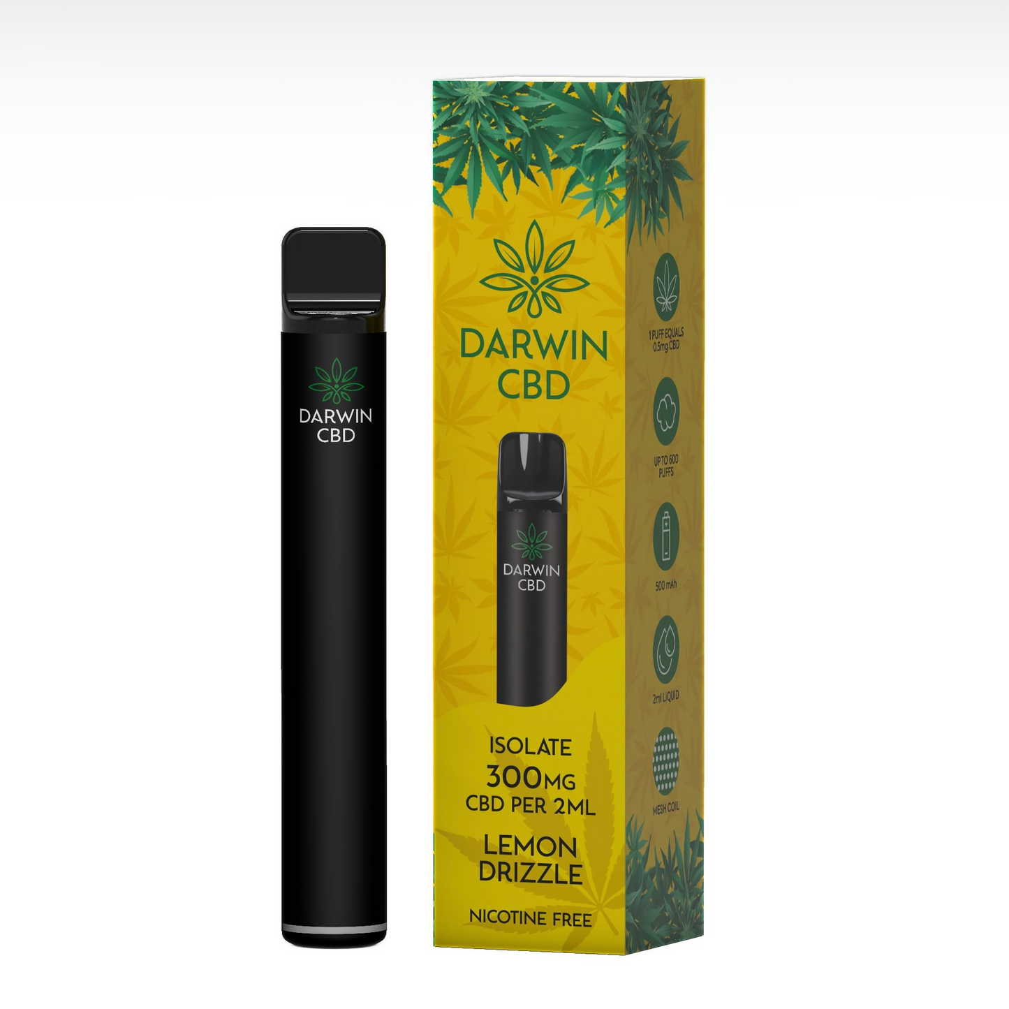 Darwin CBD Isolate Pre-Filled Pod Vape Kit 500mAh - 300mg CBD