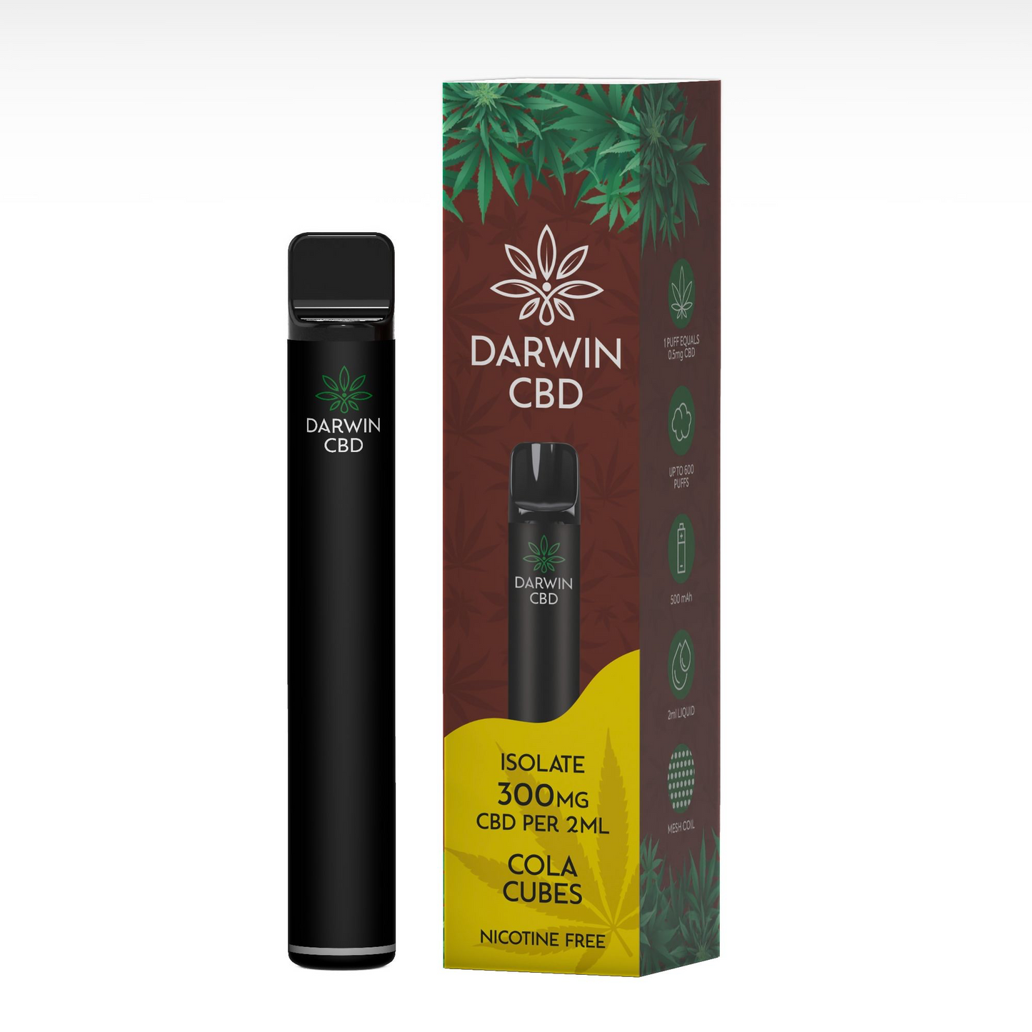 Darwin CBD Isolate Pre-Filled Pod Vape Kit 500mAh - 300mg CBD