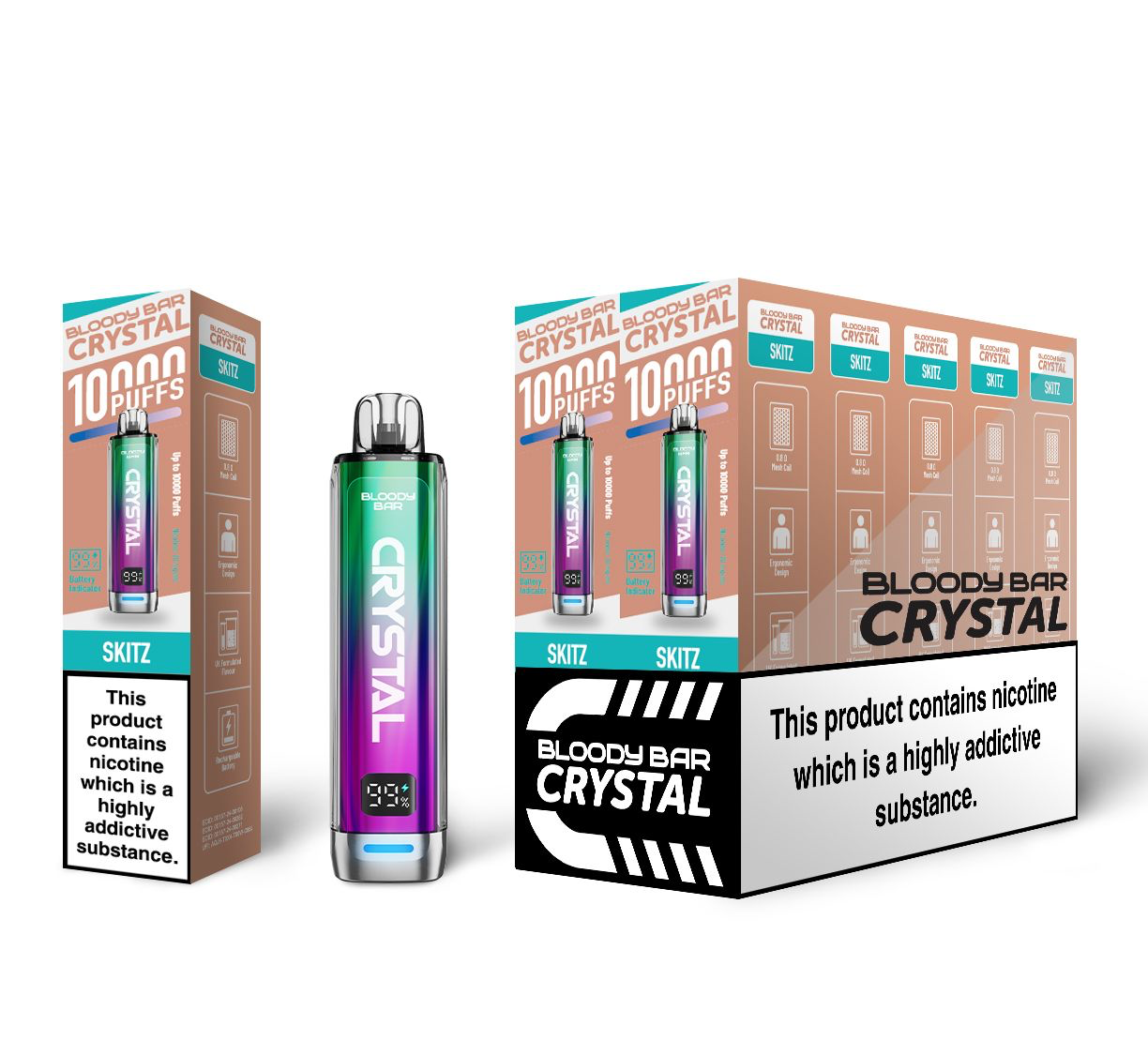 Bloody Mary TBO Bloody Bar Crystal 10K Pre-Filled Pod Kit - 20mg