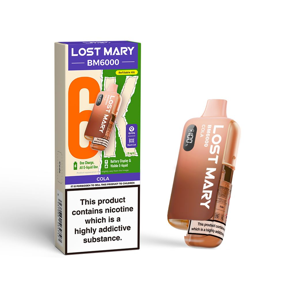 Lost Mary BM6000 Refill Edition Pre-Filled Pod Vape Kit 1000mAh - 20mg