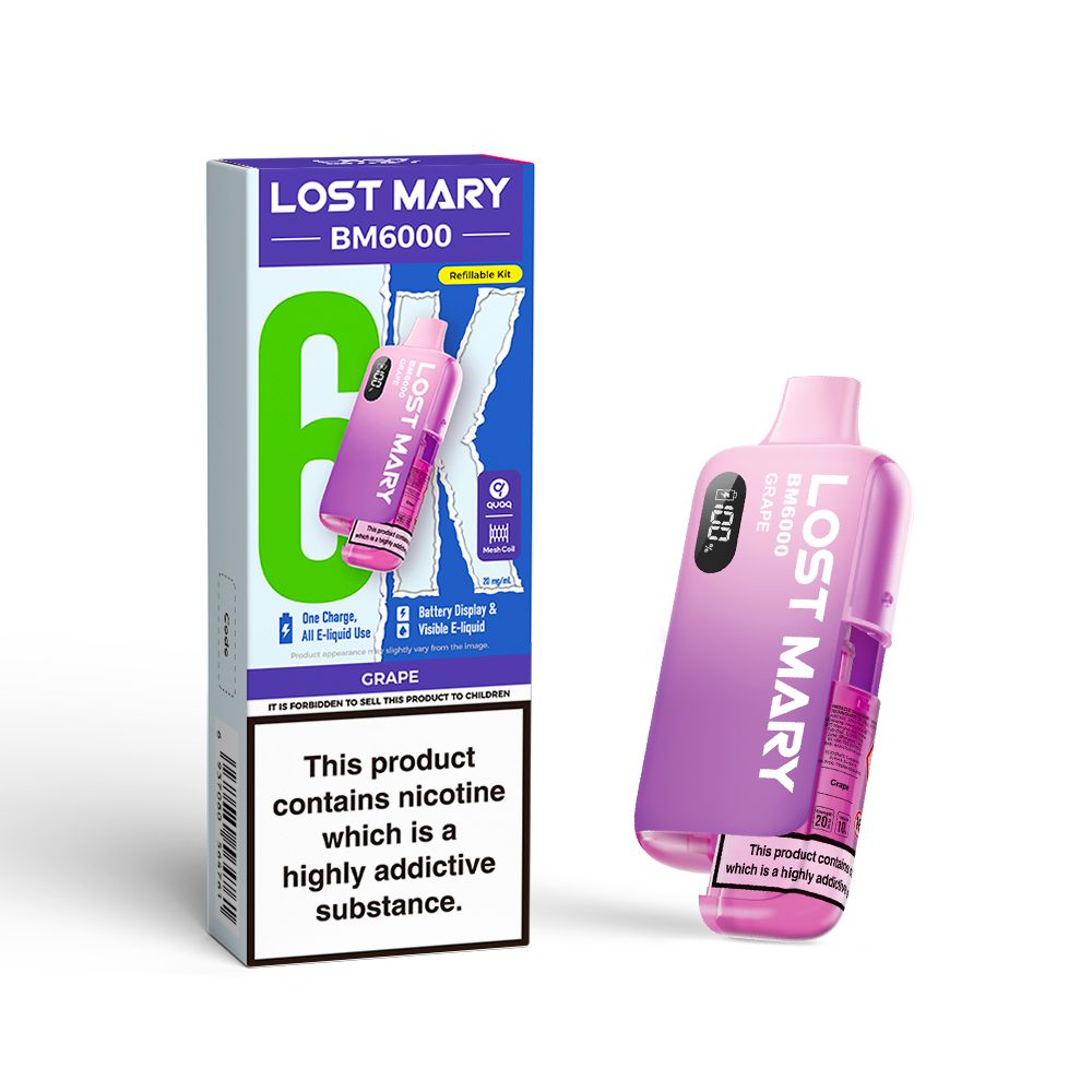 Lost Mary BM6000 Refill Edition Pre-Filled Pod Vape Kit 1000mAh - 20mg