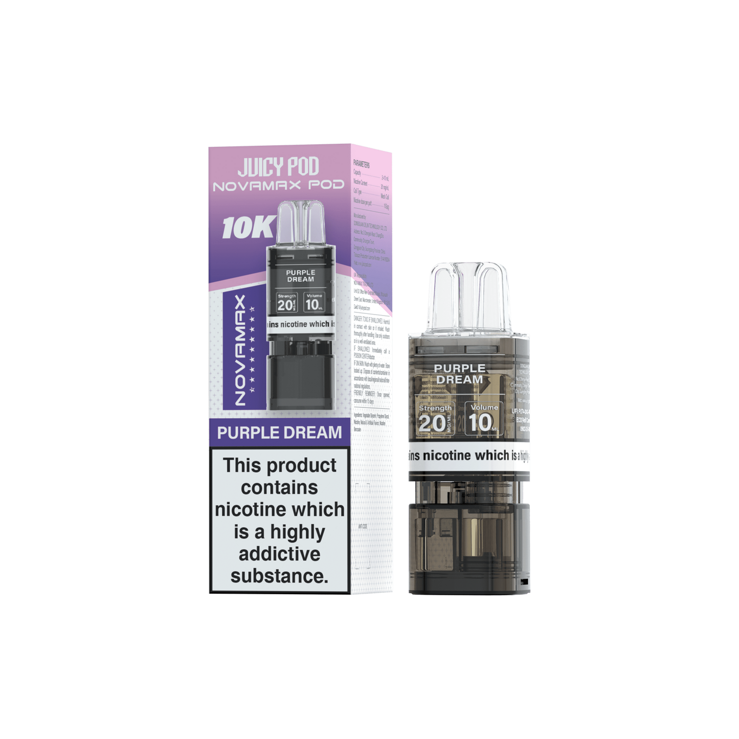Juicy Pod Nova Max 10K Pre-Filled Replacement Pods - 20mg