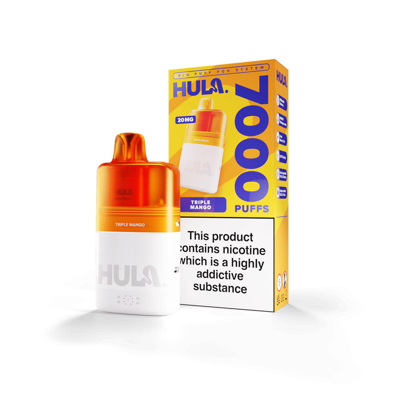 Hula 7000 Pre-Filled Pod Kit - 20mg