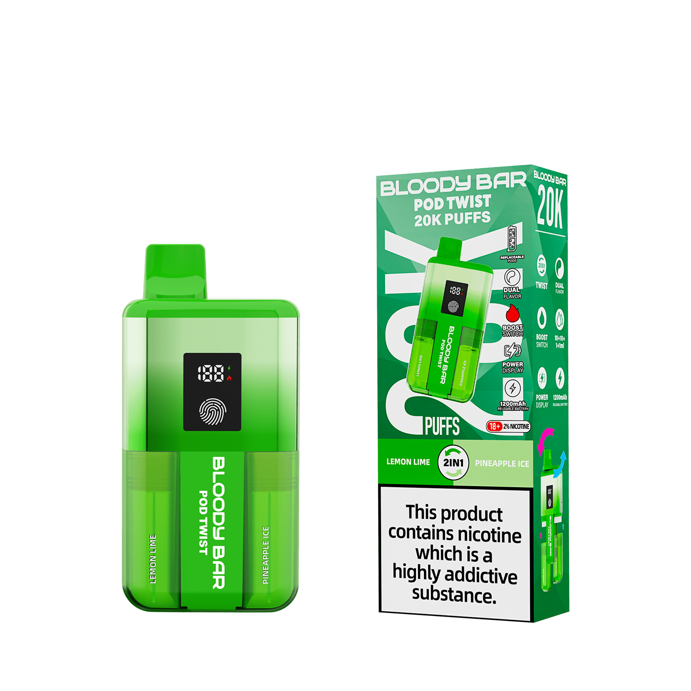 Bloody Mary TBO Bloody Bar POD TWIST 20K Pre-Filled Pod Kit - 20mg