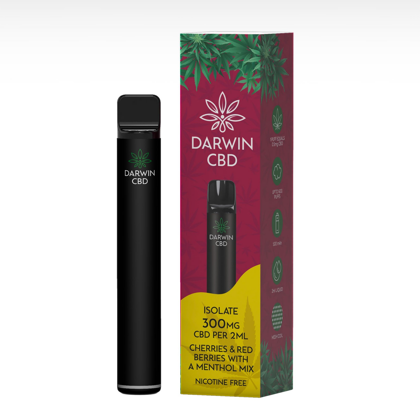 Darwin CBD Isolate Pre-Filled Pod Vape Kit 500mAh - 300mg CBD