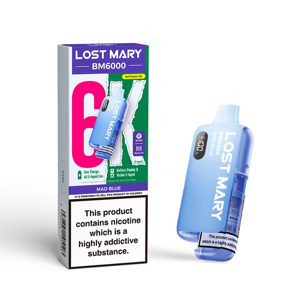 Lost Mary BM6000 Refill Edition Pre-Filled Pod Vape Kit 1000mAh - 20mg