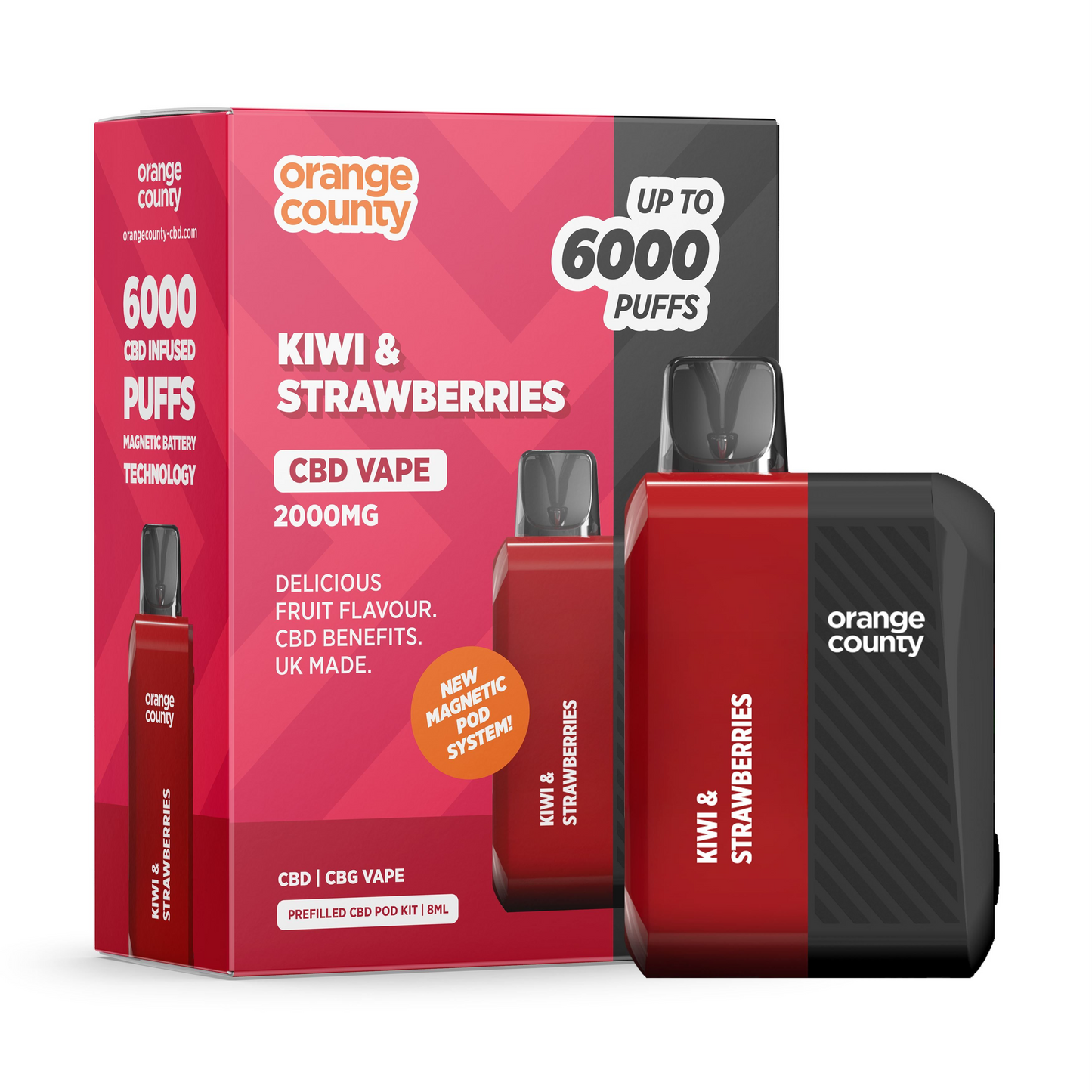 Orange County CBD Pre-Filled Pod Vape Kit - 2000mg