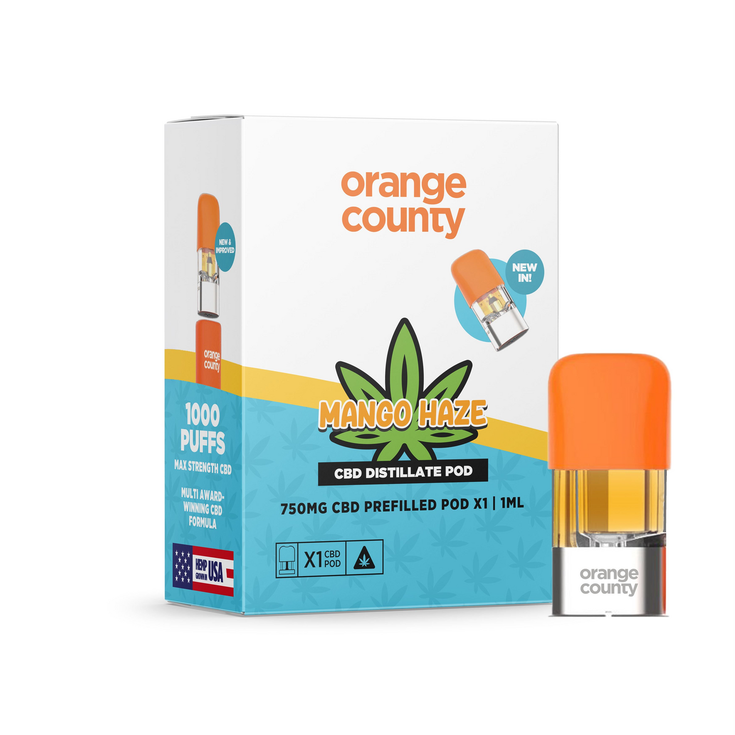 Orange County CBD Cali Range 750mg Pre-Filled Replacement Pods