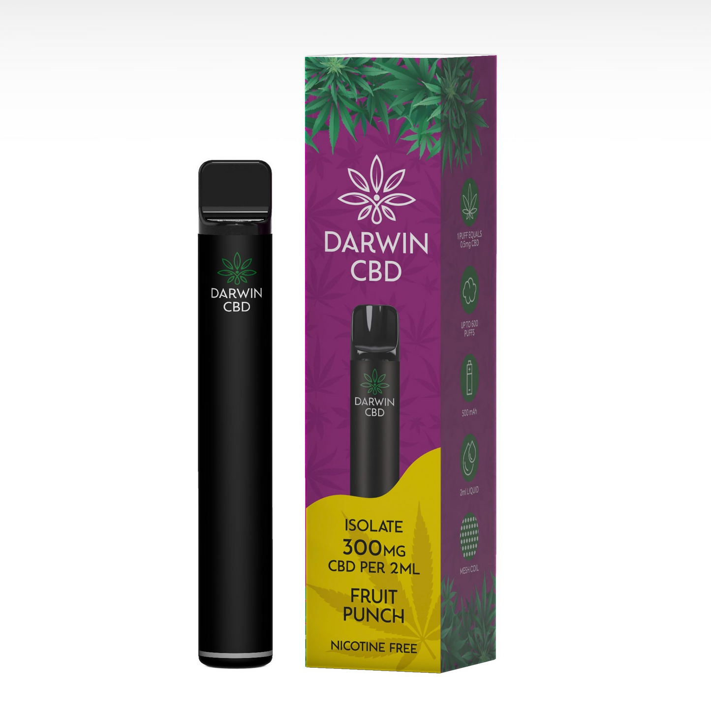 Darwin CBD Isolate Pre-Filled Pod Vape Kit 500mAh - 300mg CBD