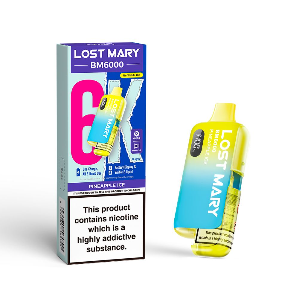 Lost Mary BM6000 Refill Edition Pre-Filled Pod Vape Kit 1000mAh - 20mg