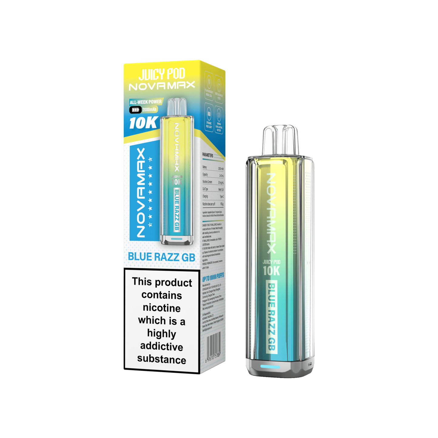 Juicy Pod Nova Max 10K Pre-Filled Pod Kit 2000mAh - 20mg