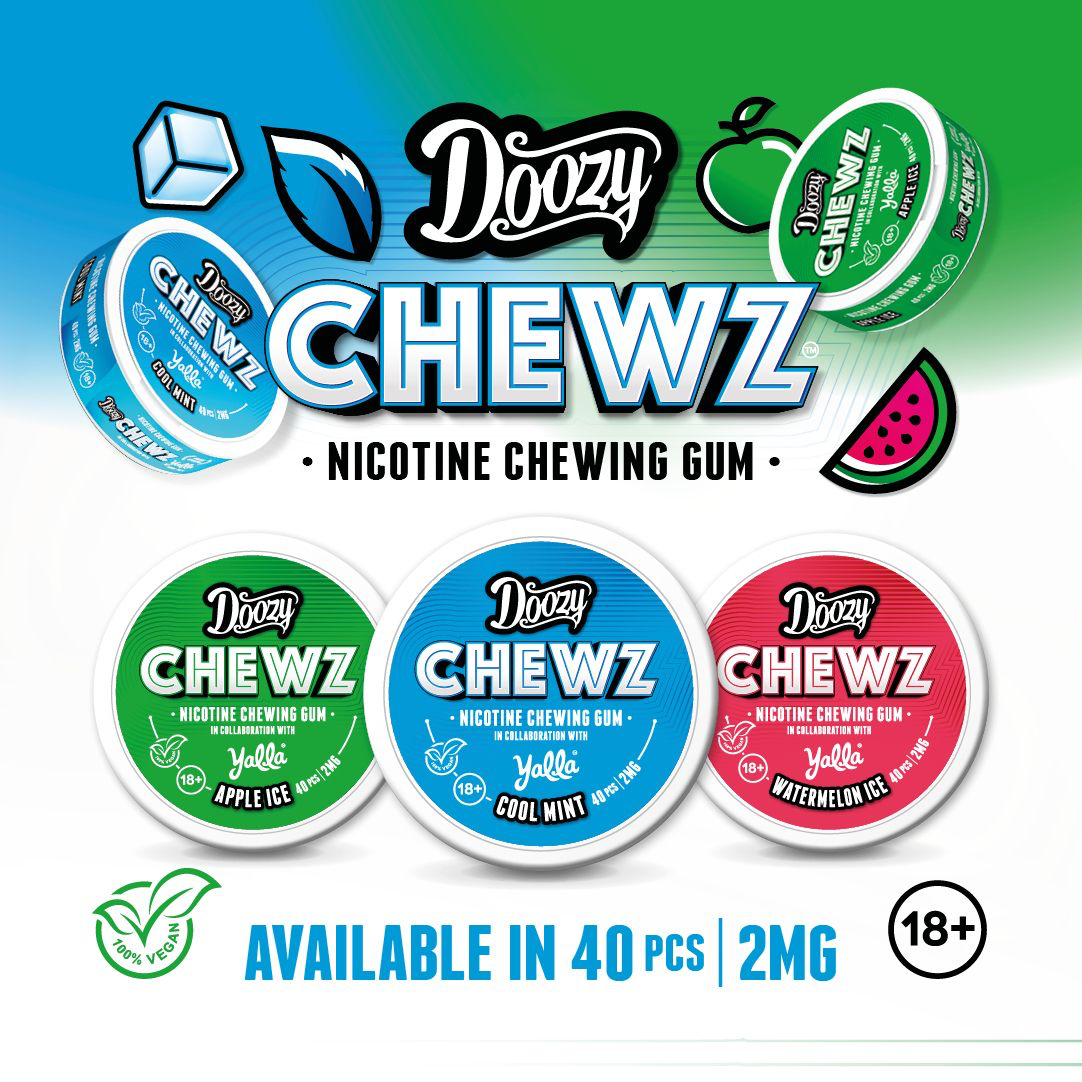 Doozy Chewz 2mg Nicotine Chewing Gum - 40pcs Per Pack