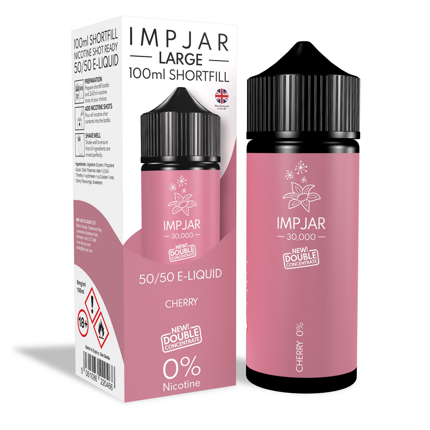 ImpJar 30,000 Double Concentrate 50/50 100ml Shortfill E-Liquid Zero Nicotine 0mg - Various Flavours