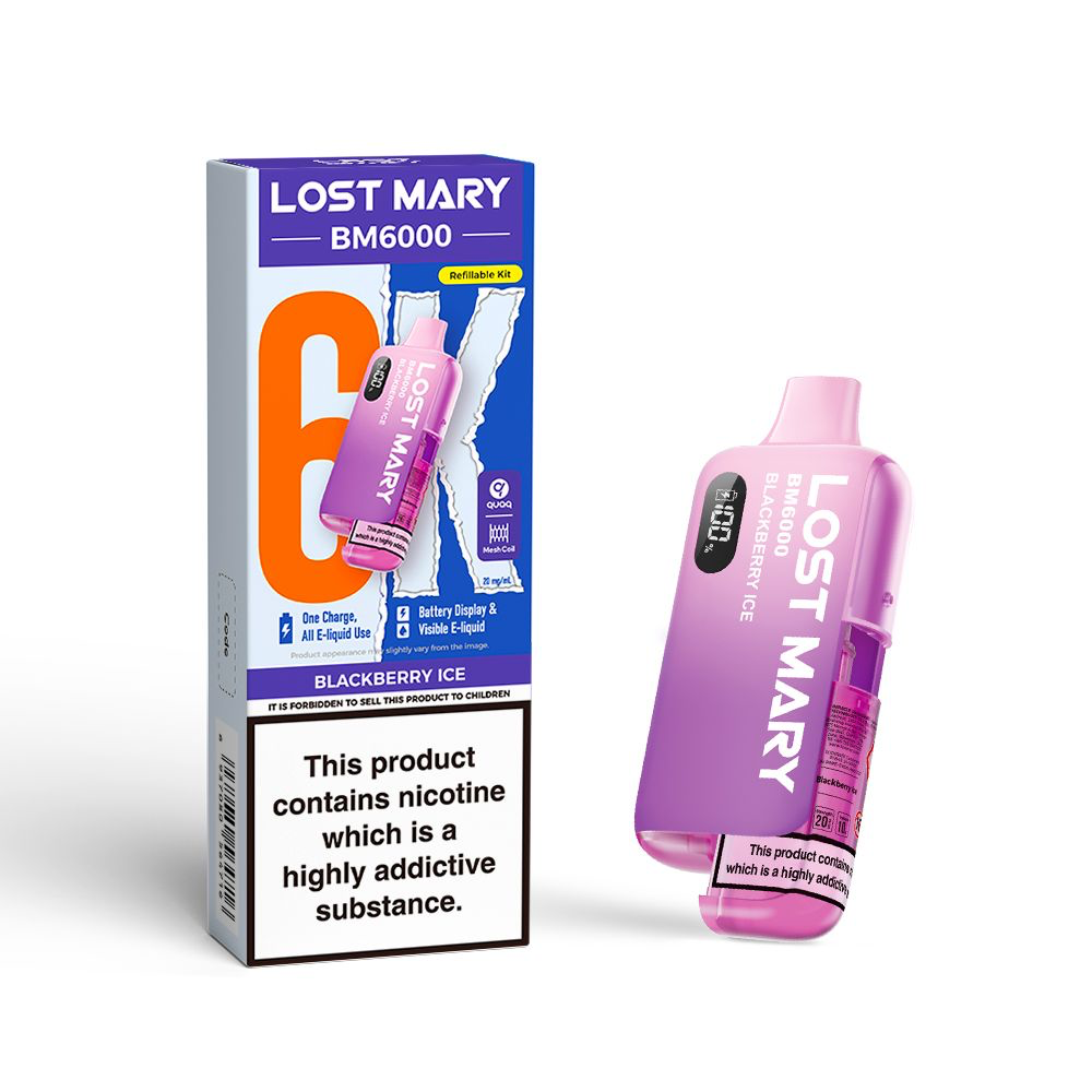 Lost Mary BM6000 Refill Edition Pre-Filled Pod Vape Kit 1000mAh - 20mg