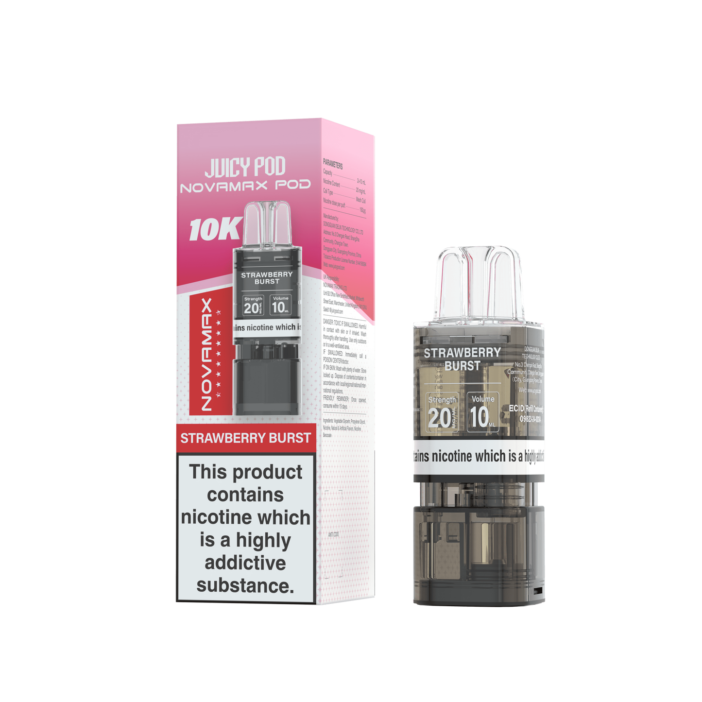 Juicy Pod Nova Max 10K Pre-Filled Replacement Pods - 20mg