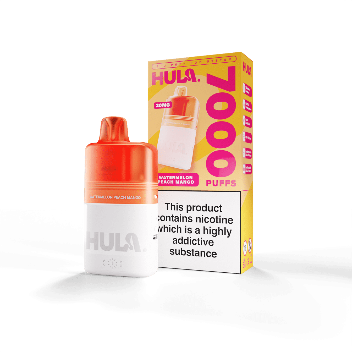 Hula 7000 Pre-Filled Pod Kit - 20mg
