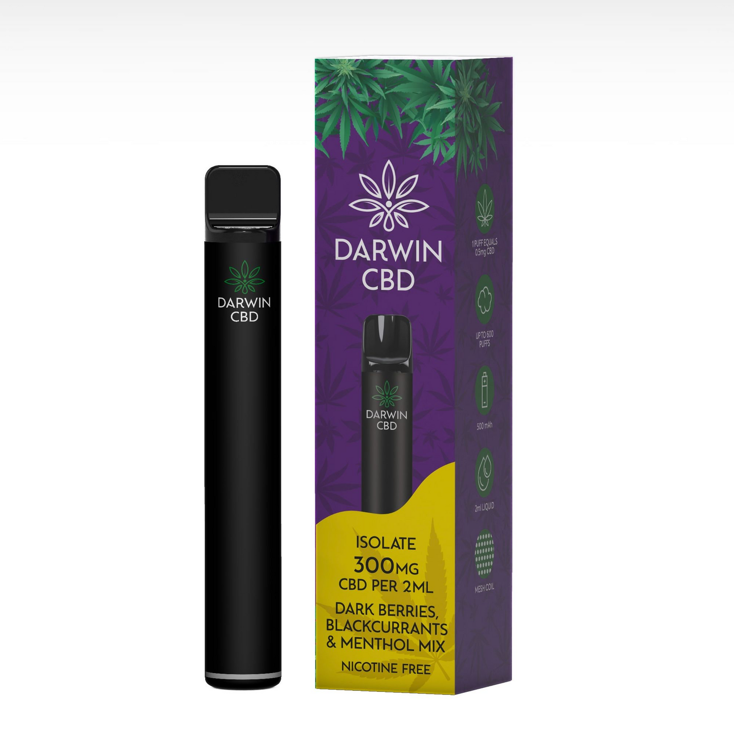 Darwin CBD Isolate Pre-Filled Pod Vape Kit 500mAh - 300mg CBD