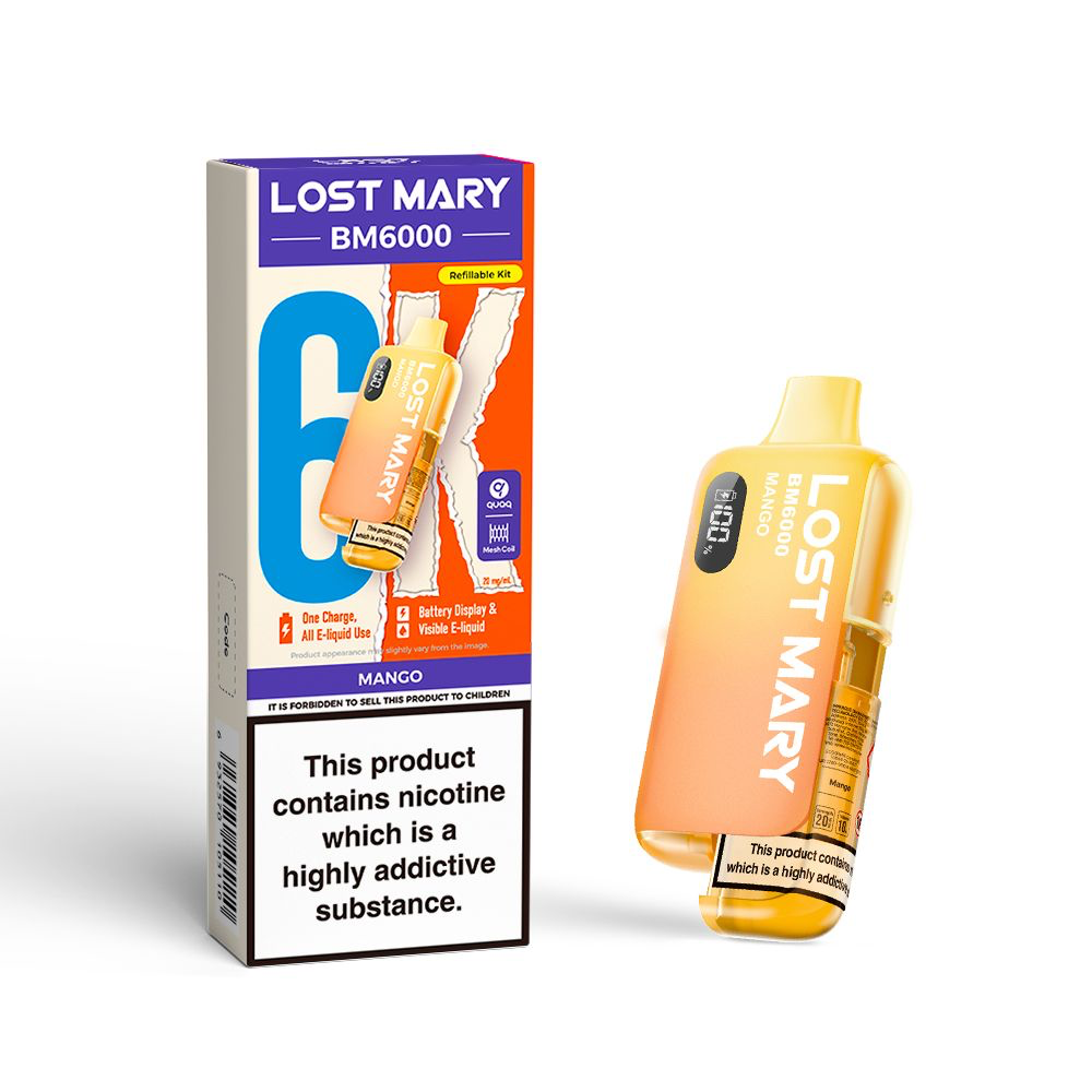 Lost Mary BM6000 Refill Edition Pre-Filled Pod Vape Kit 1000mAh - 20mg