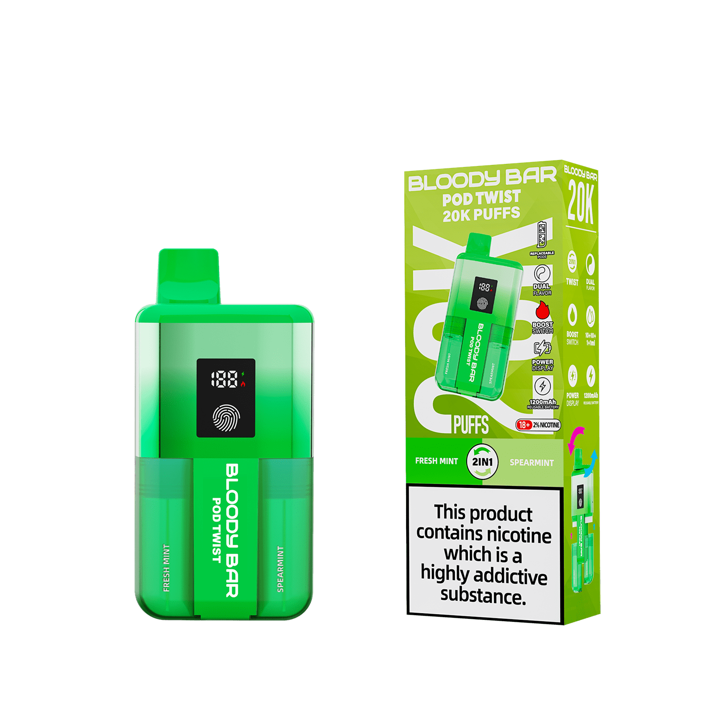 Bloody Mary TBO Bloody Bar POD TWIST 20K Pre-Filled Pod Kit - 20mg