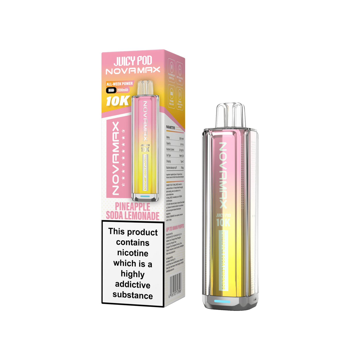 Juicy Pod Nova Max 10K Pre-Filled Pod Kit 2000mAh - 20mg