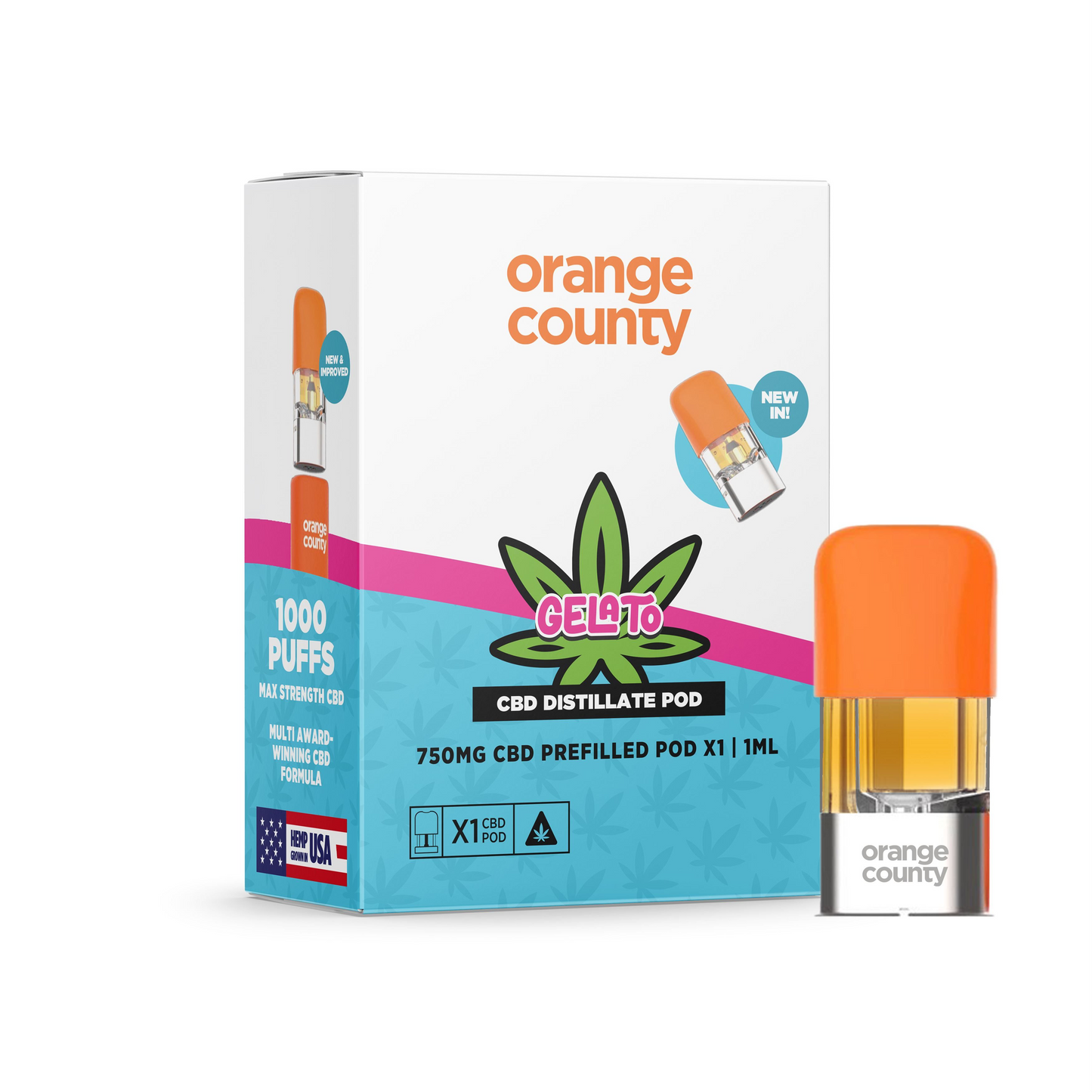 Orange County CBD Cali Range 750mg Pre-Filled Replacement Pods