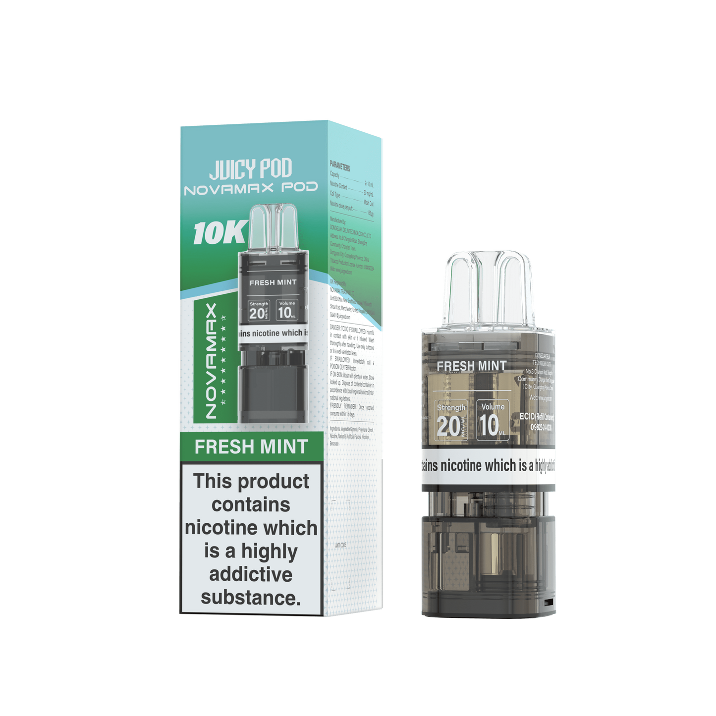 Juicy Pod Nova Max 10K Pre-Filled Replacement Pods - 20mg