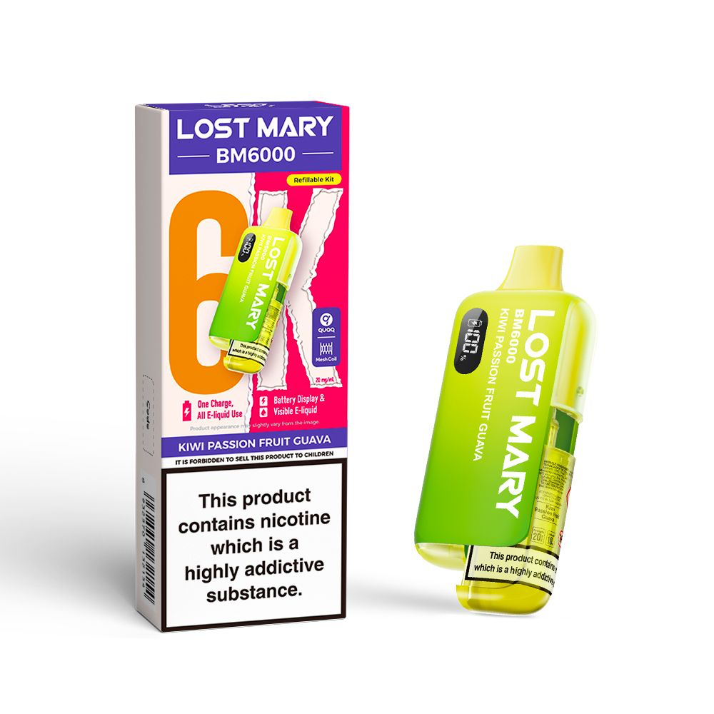Lost Mary BM6000 Refill Edition Pre-Filled Pod Vape Kit 1000mAh - 20mg