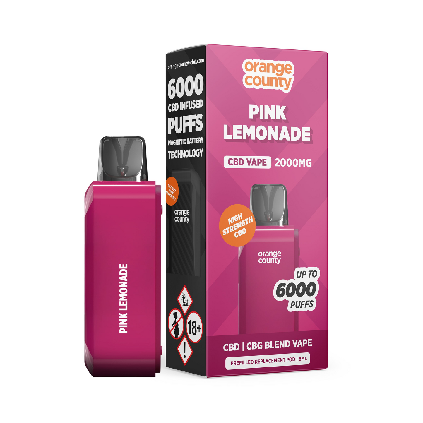 Orange County CBD Pre-Filled Replacement Pods - 2000mg