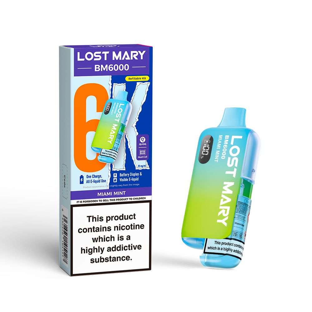 Lost Mary BM6000 Refill Edition Pre-Filled Pod Vape Kit 1000mAh - 20mg