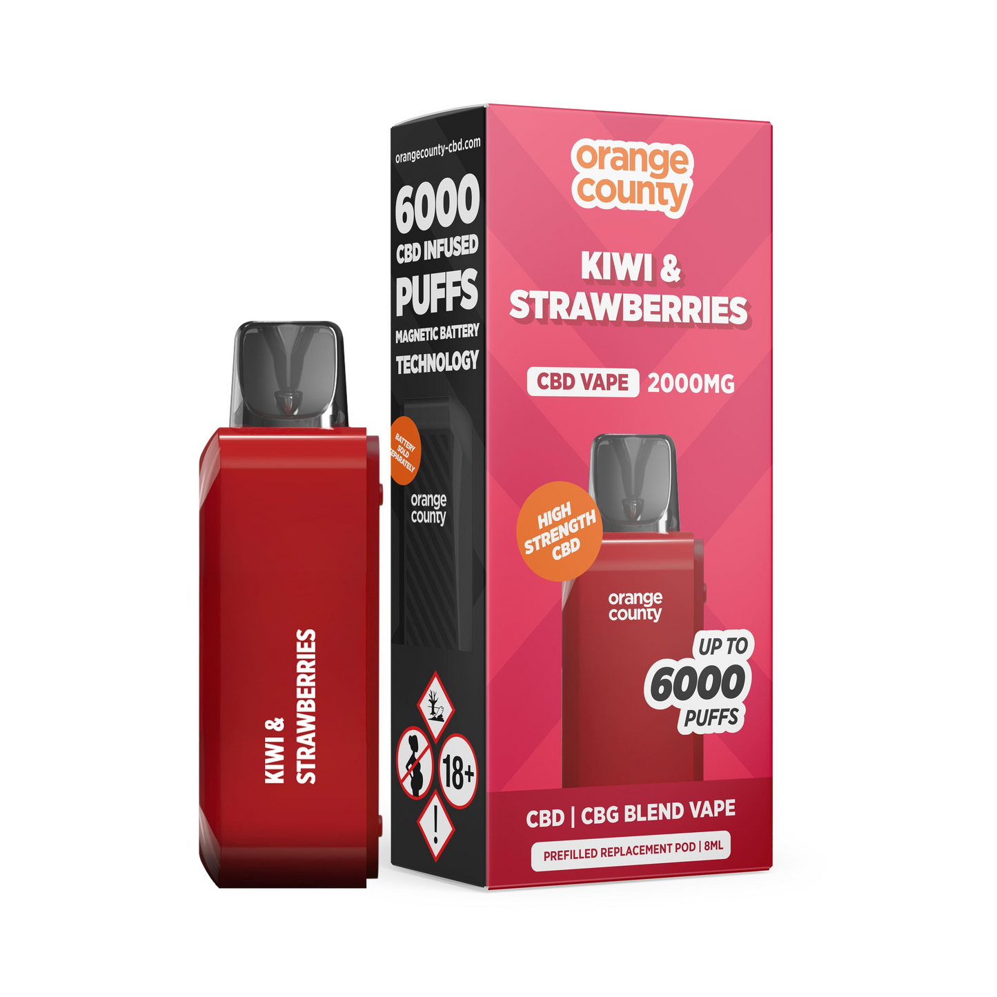 Orange County CBD Pre-Filled Replacement Pods - 2000mg