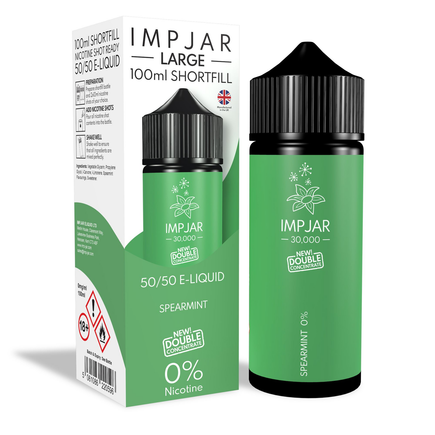 ImpJar 30,000 Double Concentrate 50/50 100ml Shortfill E-Liquid Zero Nicotine 0mg - Various Flavours