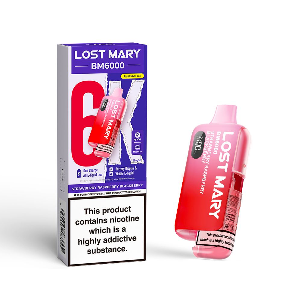 Lost Mary BM6000 Refill Edition Pre-Filled Pod Vape Kit 1000mAh - 20mg