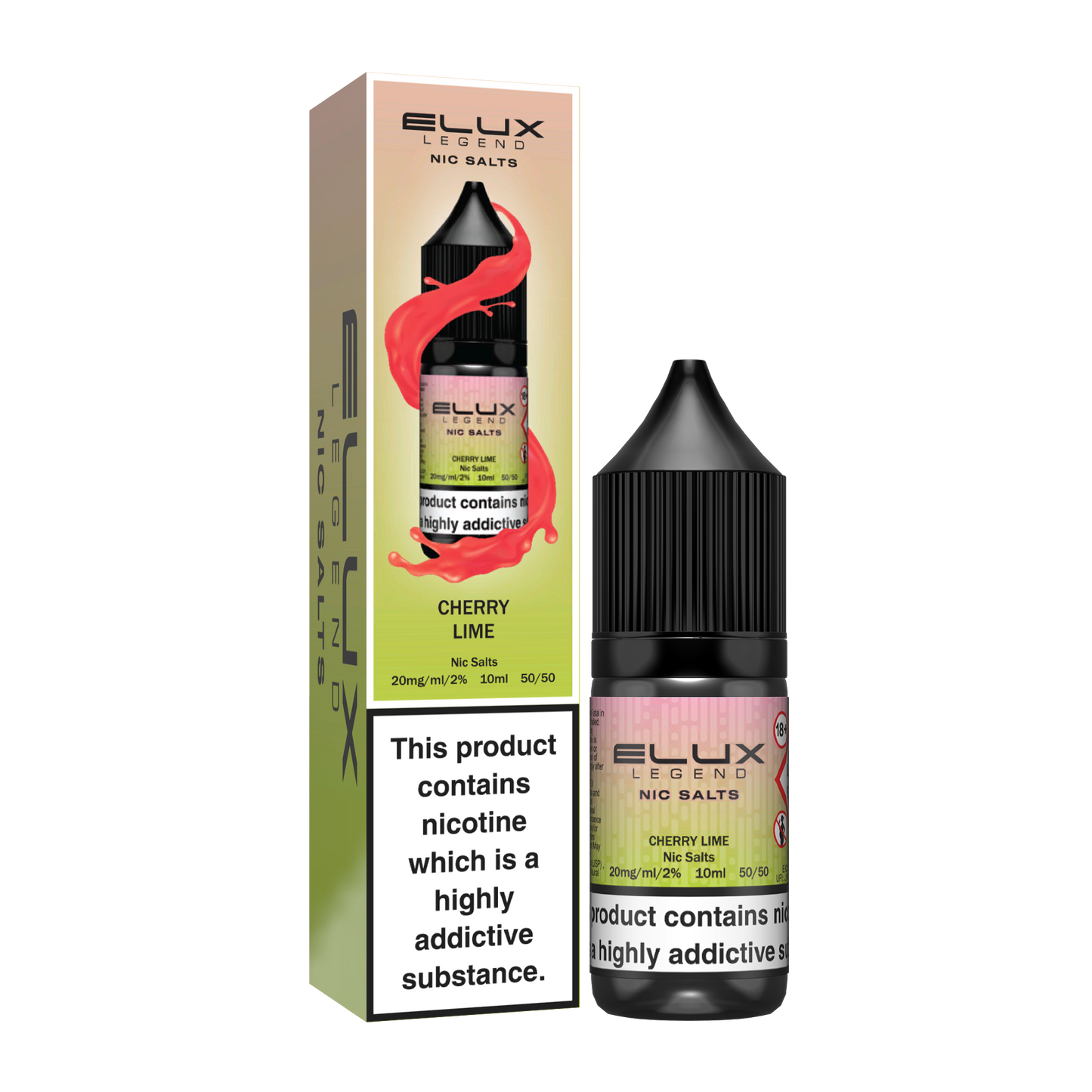 Elux Legend 10ml Nicotine Salt E-Liquid CHERRY LIME 10mg / 20mg Nic Salts