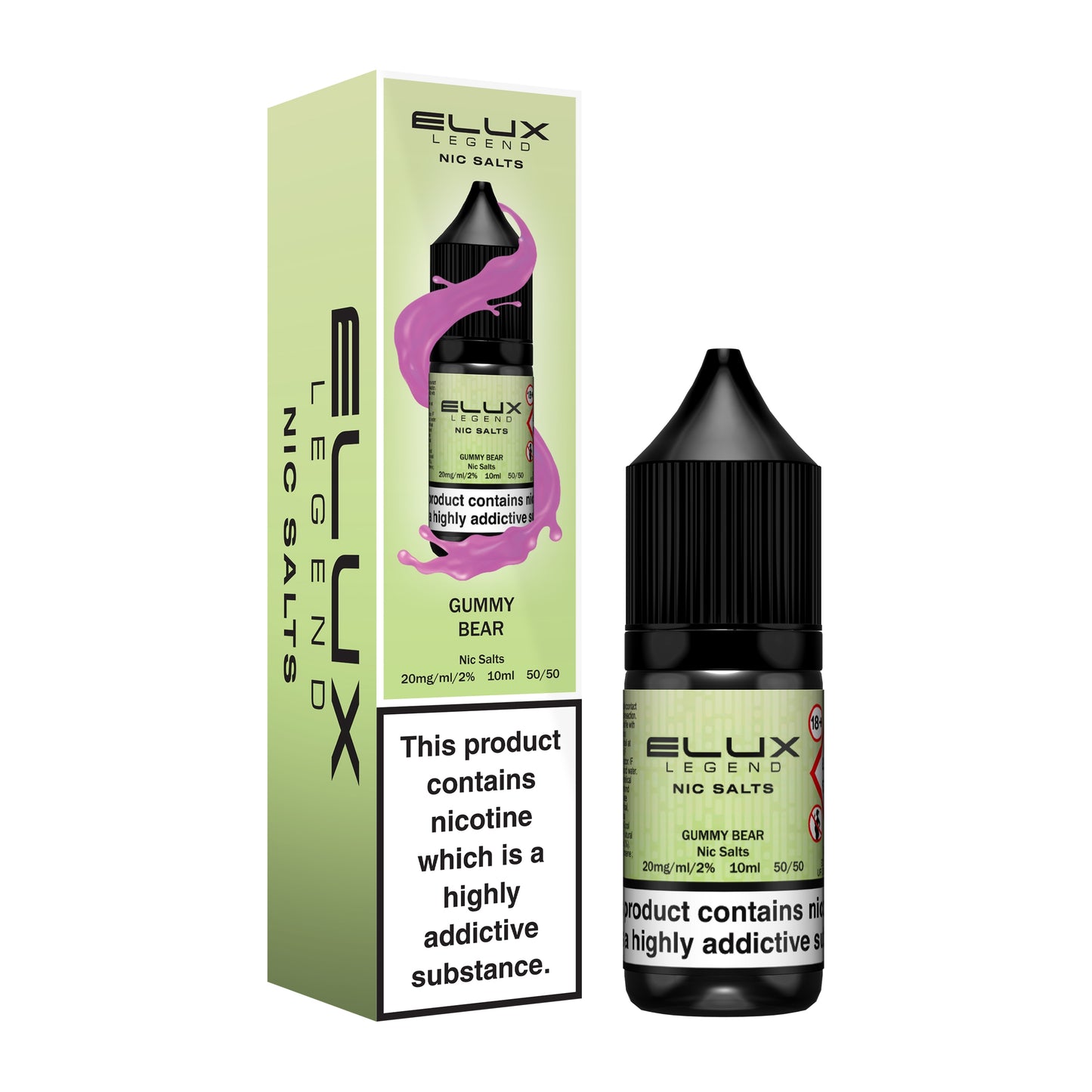 Elux Legend 10ml Nicotine Salt E-Liquid GUMMY BEAR 10mg / 20mg Nic Salts