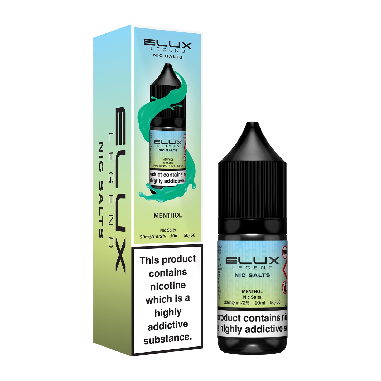 Elux Legend 10ml Nicotine Salt E-Liquid MENTHOL 10mg / 20mg Nic Salts