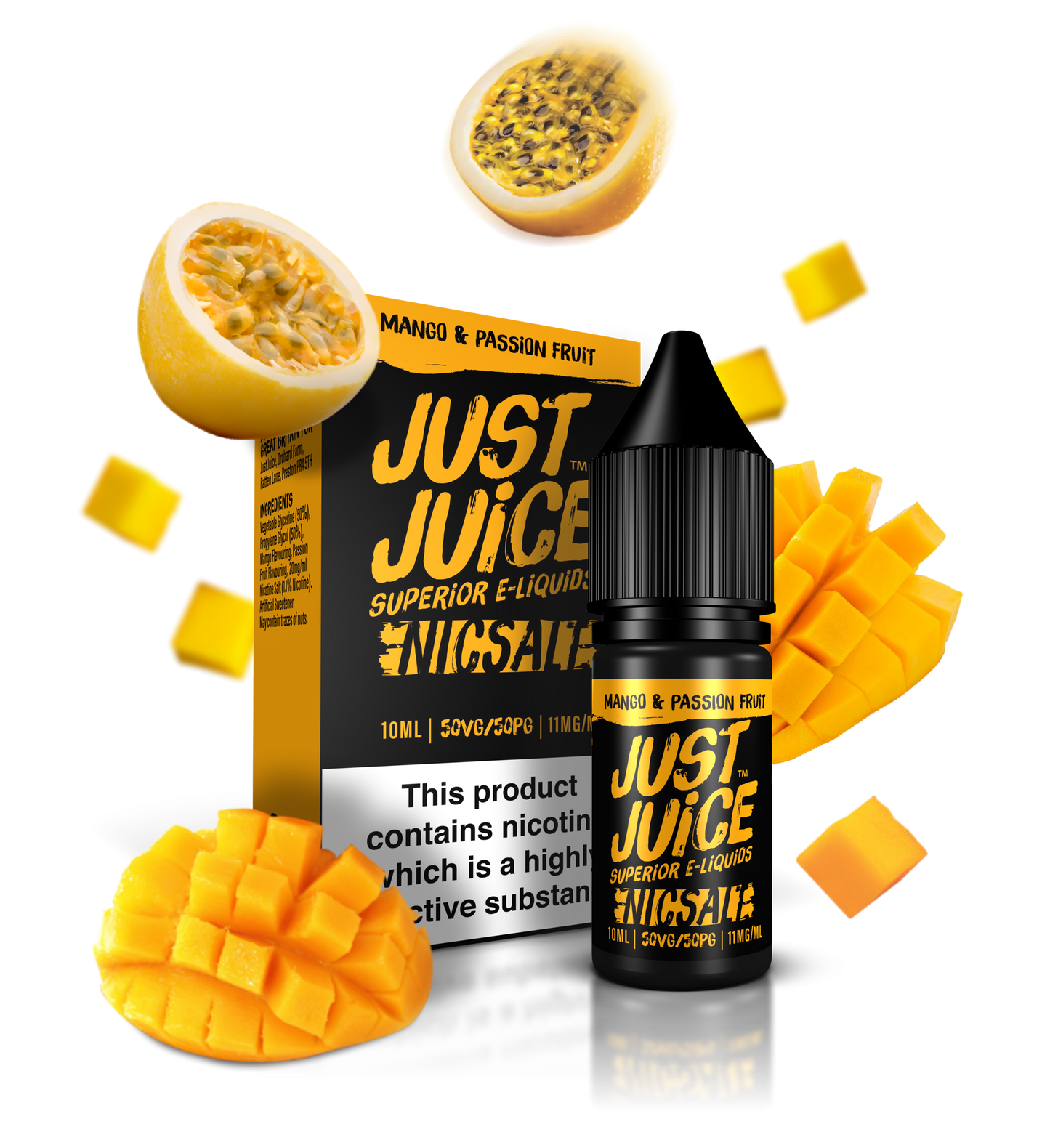 Just Juice Nic Salts 10ml 11mg / 20mg - MANGO & PASSION FRUIT