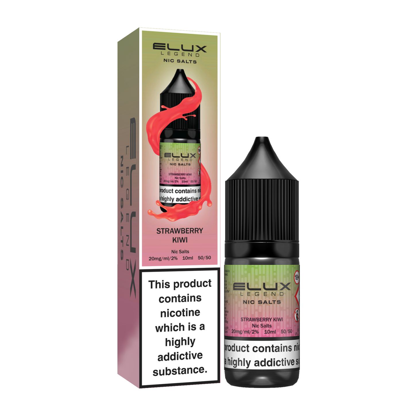 Elux Legend 10ml Nicotine Salt E-Liquid STRAWBERRY KIWI 10mg / 20mg Nic Salts