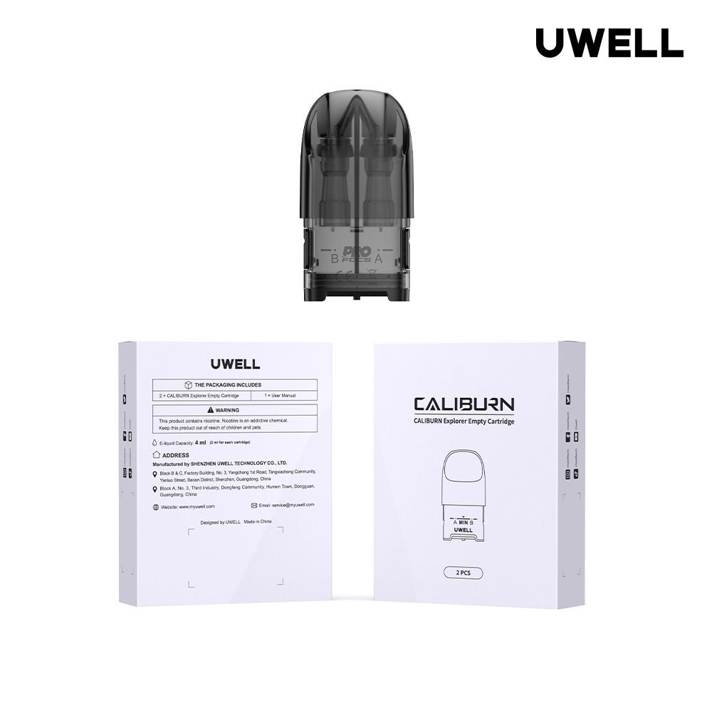 UWELL Caliburn Explorer Replacement Pods EMPTY Cartridges - Pack of 2