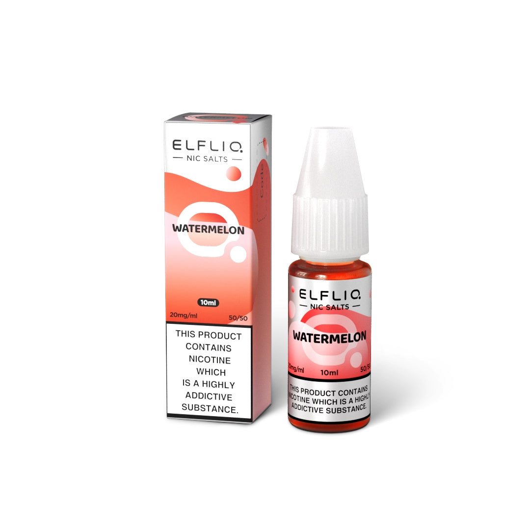 Elfliq WATERMELON 10ml Elfbar Nicotine Salts E-Liquid 5mg / 10mg / 20mg Nic Salt