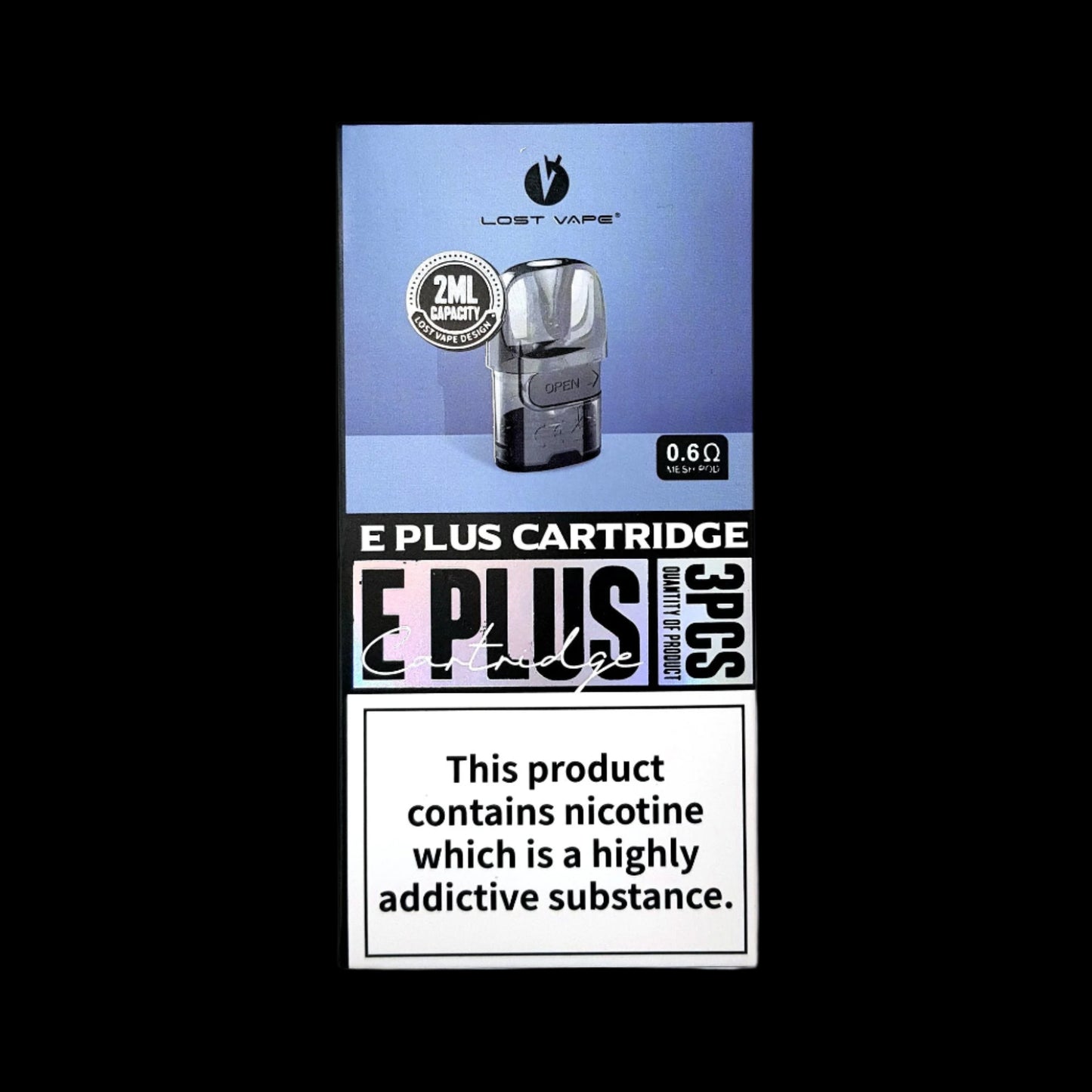 Lost Vape E PLUS Replacement Pods 0.8/0.6/0.3 Ohm - Pack of 3 Gr8vapes.co.uk Lost Vape E PLUS Replacement Pods 0.8/0.6/0.3 Ohm - Pack of 3 Gr8vapes.co.uk