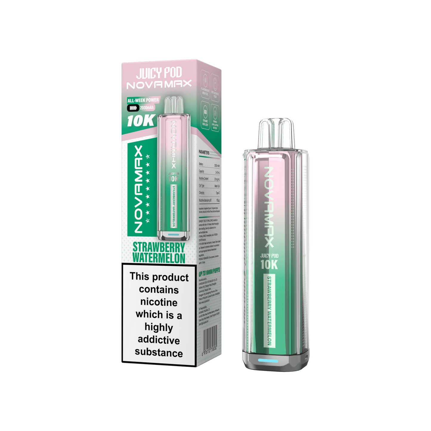 Juicy Pod Nova Max 10K Pre-Filled Pod Kit 2000mAh - 20mg