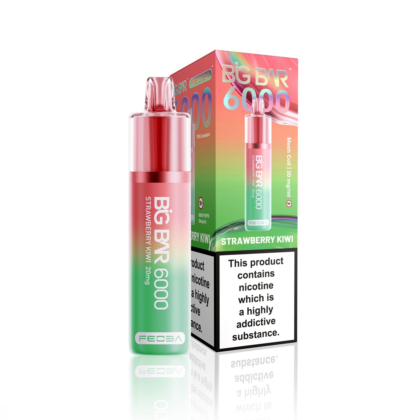 *Clearance Discount! FEOBA Big Bar 6000 Disposable Nicotine Salt BIG PUFF Vape Kit - 20mg