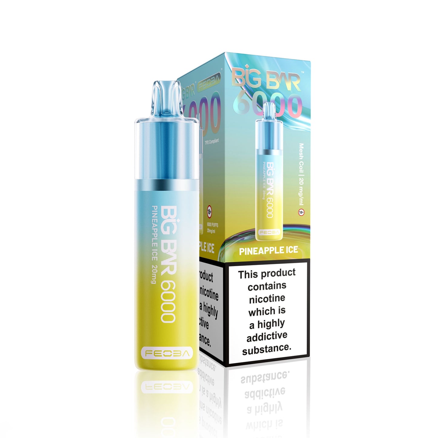 *Clearance Discount! FEOBA Big Bar 6000 Disposable Nicotine Salt BIG PUFF Vape Kit - 20mg