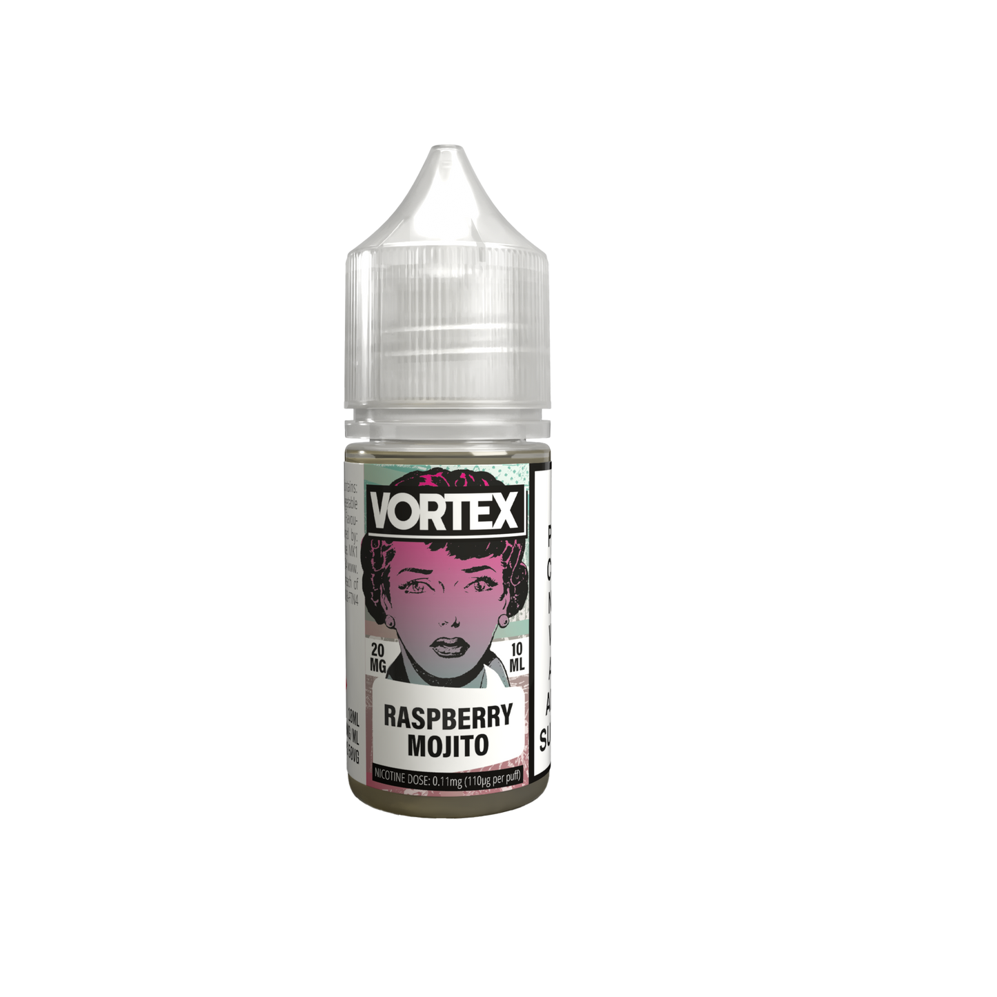 VORTEX Nic Salt 10ml Nicotine Salt E-liquid - RASPBERRY MOJITO