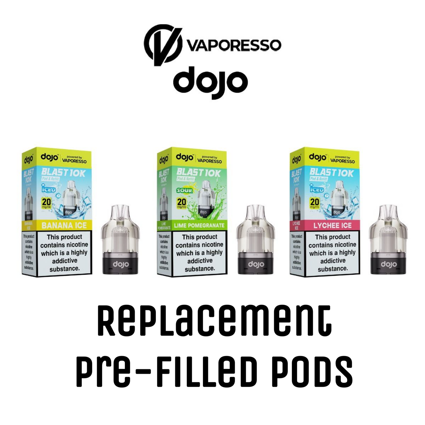 DOJO BLAST 10K Pre-Filled Replacement Pods - 1 Pack 20mg