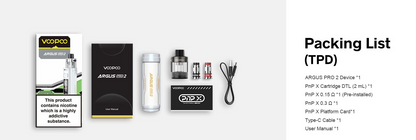 Voopoo Argus Pro 2 Integrated Pod Kit 80W 3000mAh - 2ml PnP X Platform Pod
