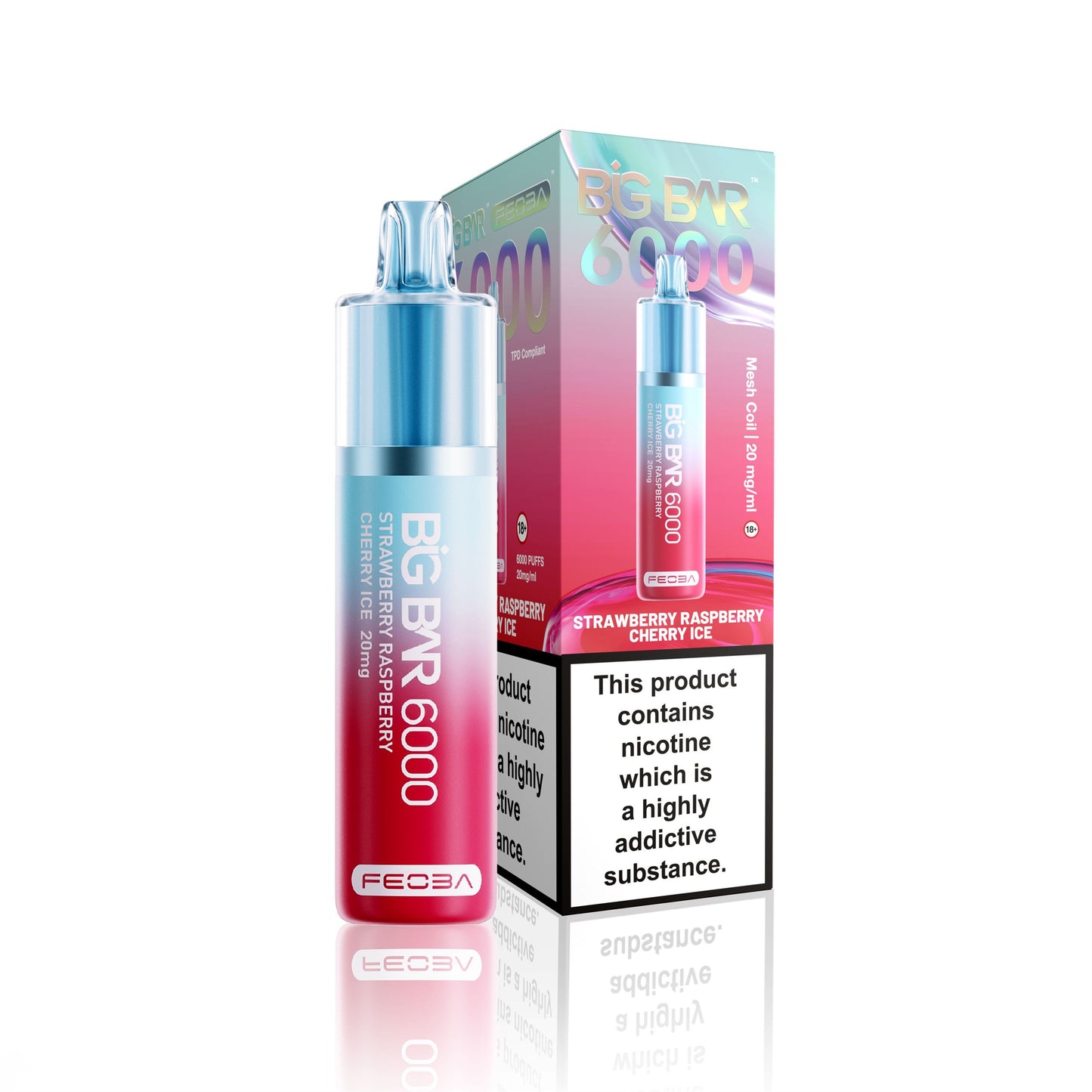 *Clearance Discount! FEOBA Big Bar 6000 Disposable Nicotine Salt BIG PUFF Vape Kit - 20mg