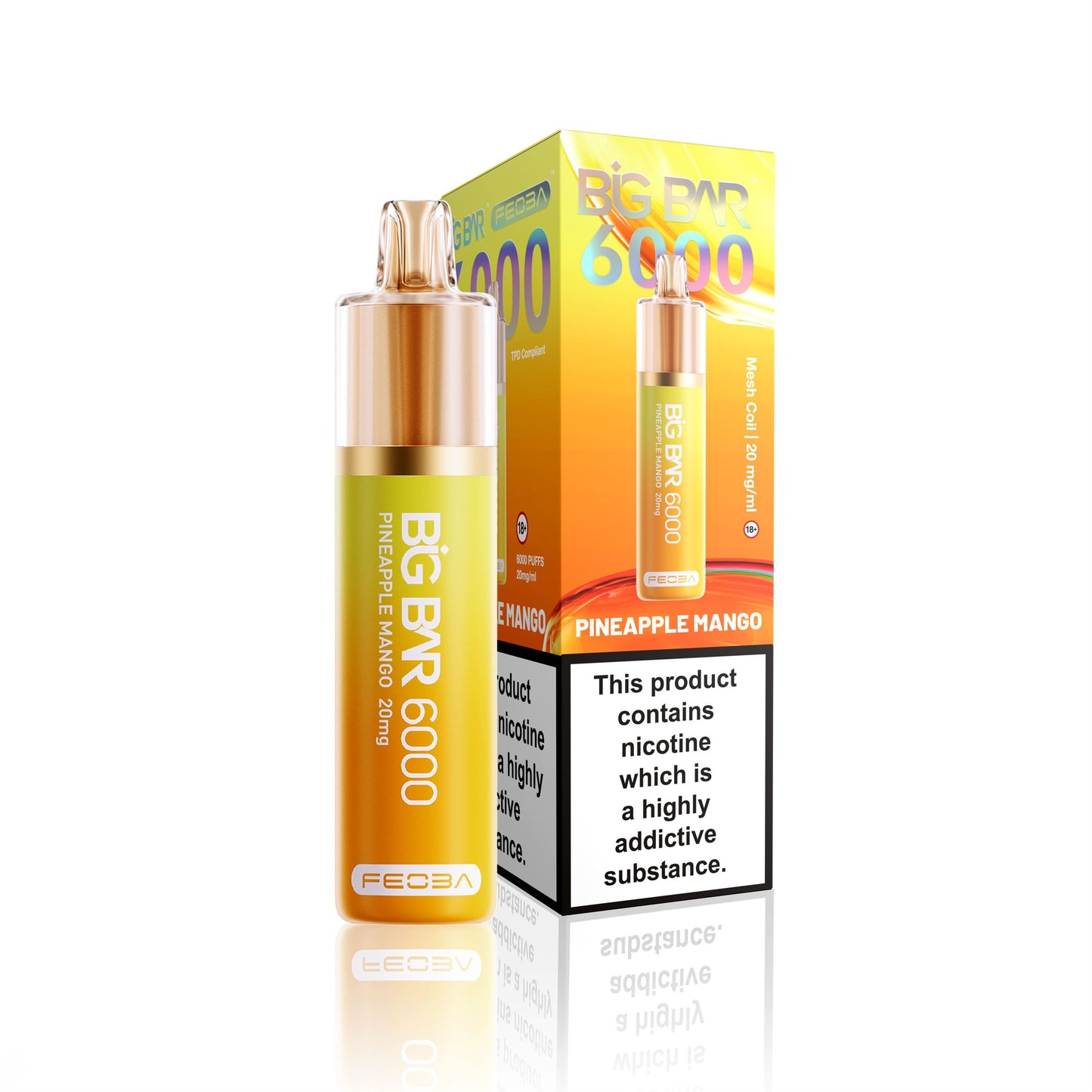 *Clearance Discount! FEOBA Big Bar 6000 Disposable Nicotine Salt BIG PUFF Vape Kit - 20mg