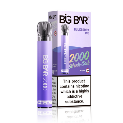 *Clearance Discount! FEOBA Big Bar 2000 Disposable Nicotine Salt BIG PUFF Vape Kit - 20mg
